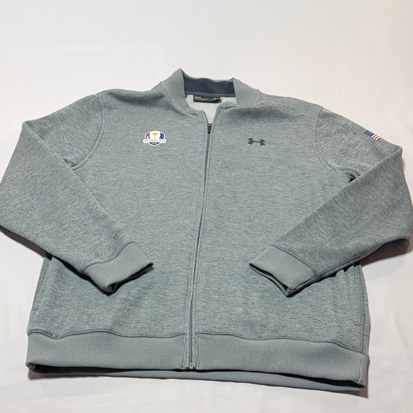 Under Armour Other - Under Armour Ryder Cup 2016 Full Zip Jacket Gray USA Flag Golf Mens L Team USA